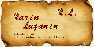 Marin Lužanin vizit kartica